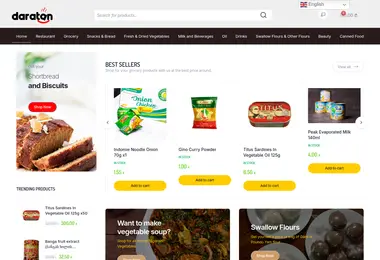 Screenshot of daratanfoods.ge