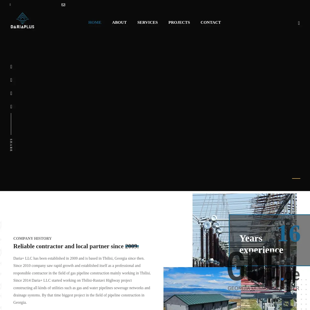 Screenshot of the site dariaplus.ge at 2025-12-23