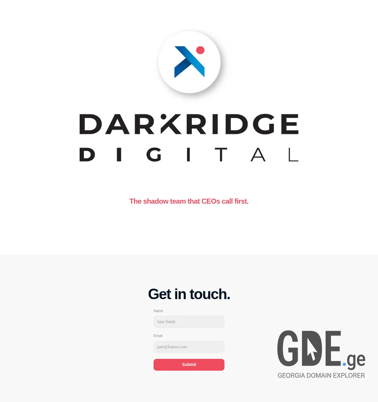 Screenshot of the site darkrid.ge at 2025-11-30