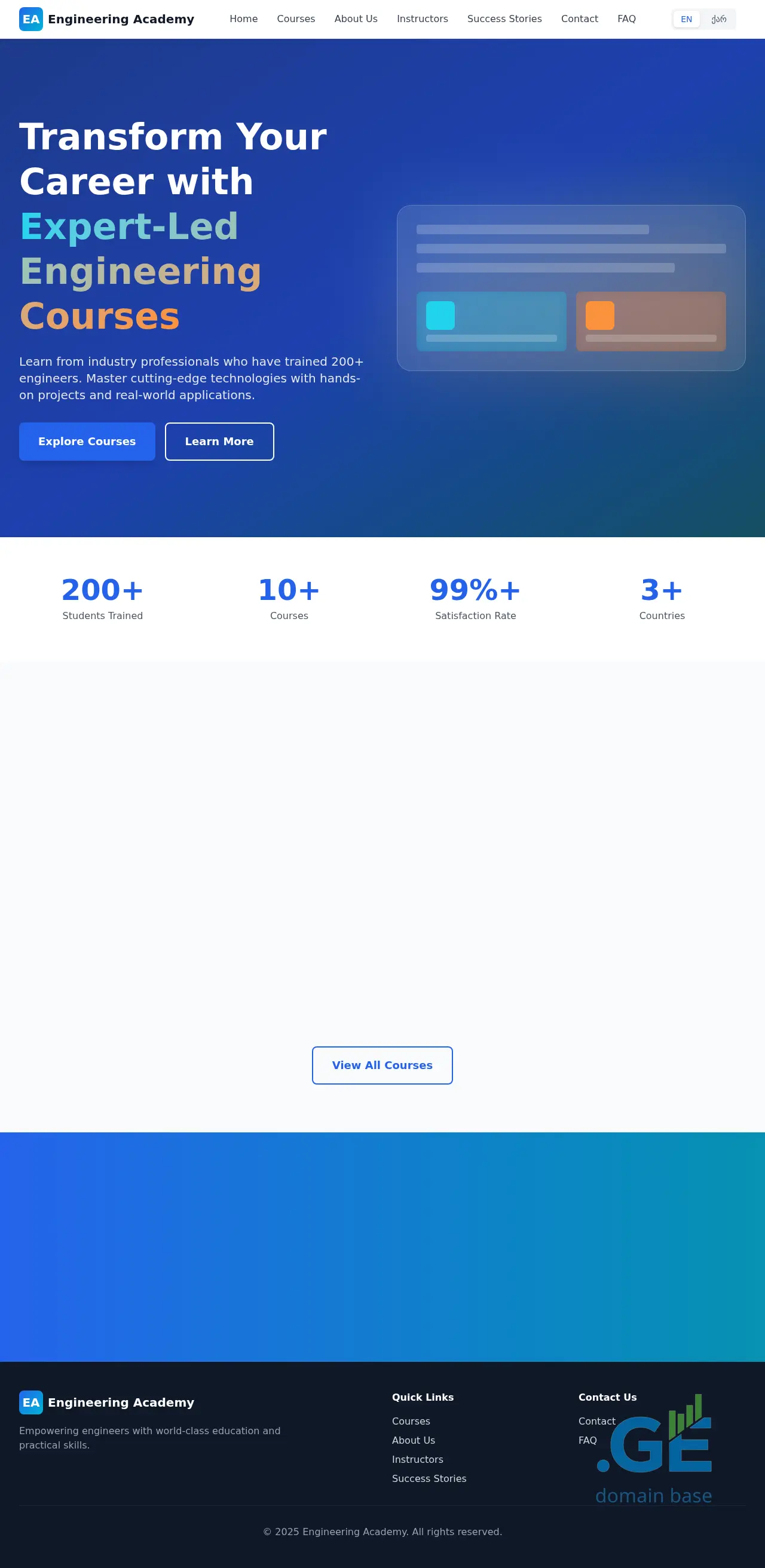 Screenshot of the site data-academy.ge