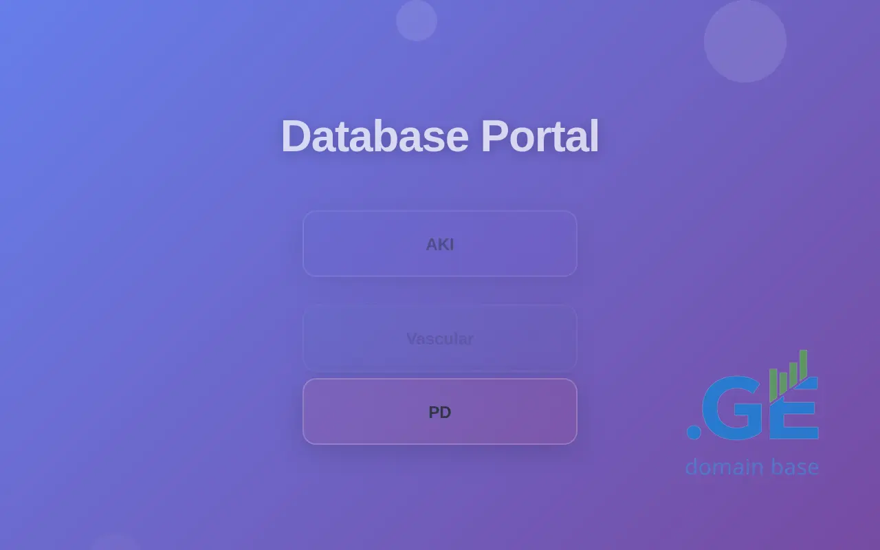 Screenshot of the site database.ge
