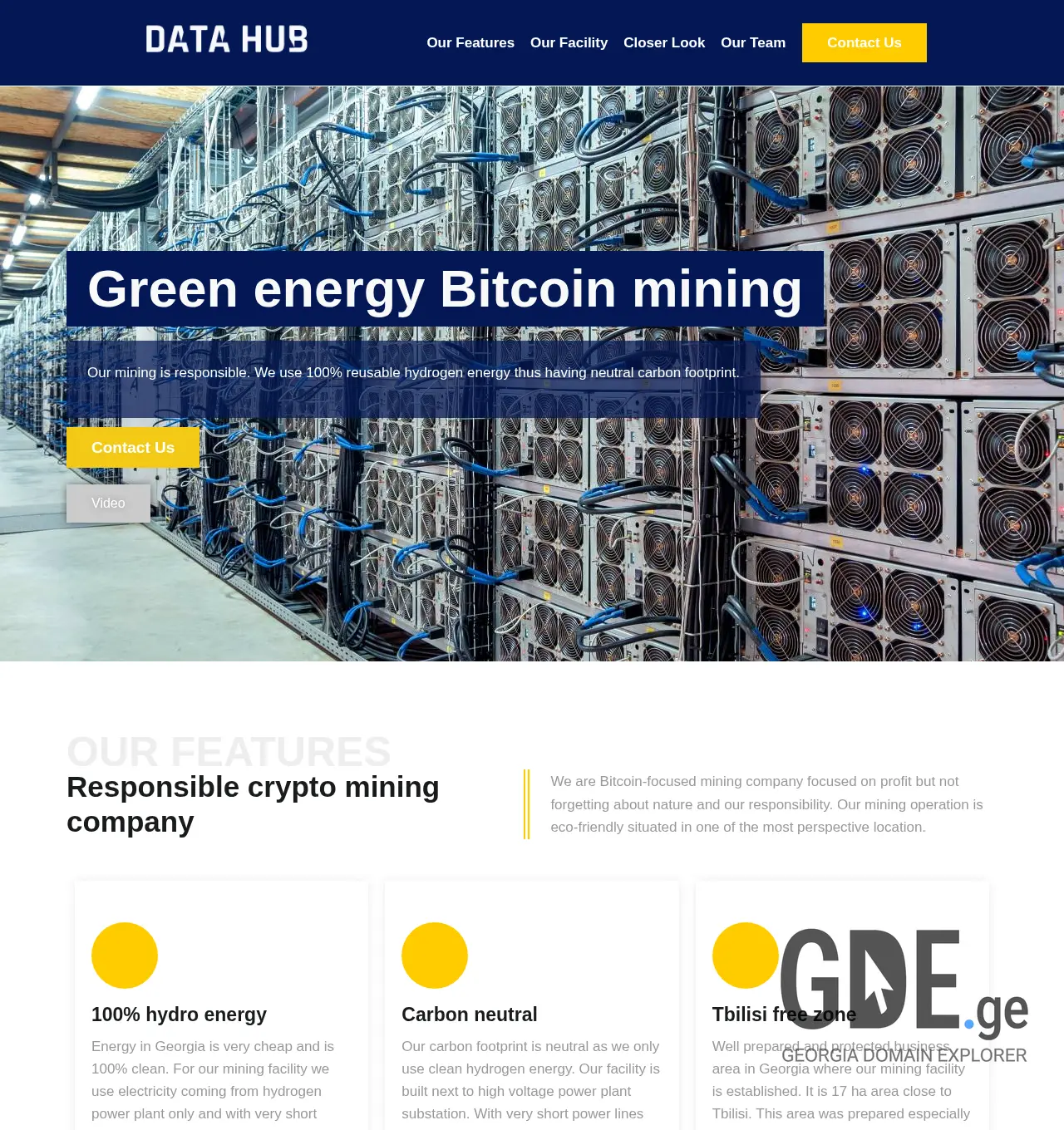 Screenshot of the site datahub.ge at 2025-11-30