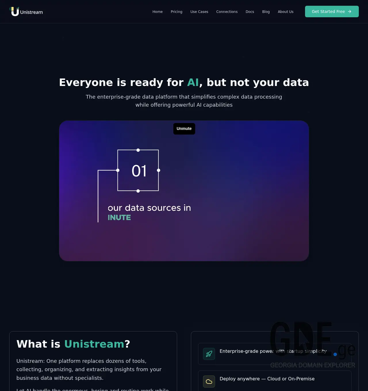 Screenshot of the site datamind.ge at 2025-11-30