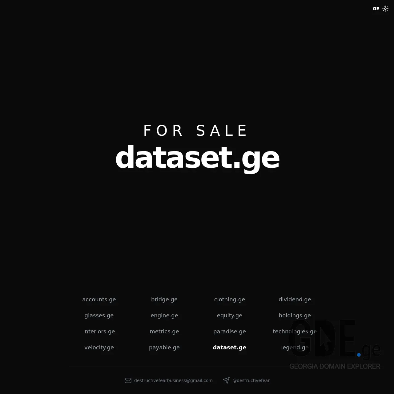 Screenshot of the site dataset.ge at 2025-12-15