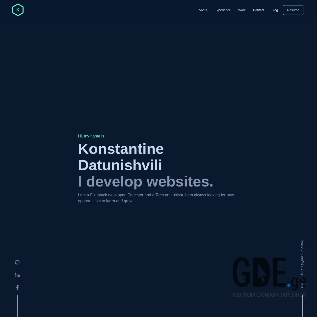 Screenshot of the site datunishvili.ge at 2025-12-07