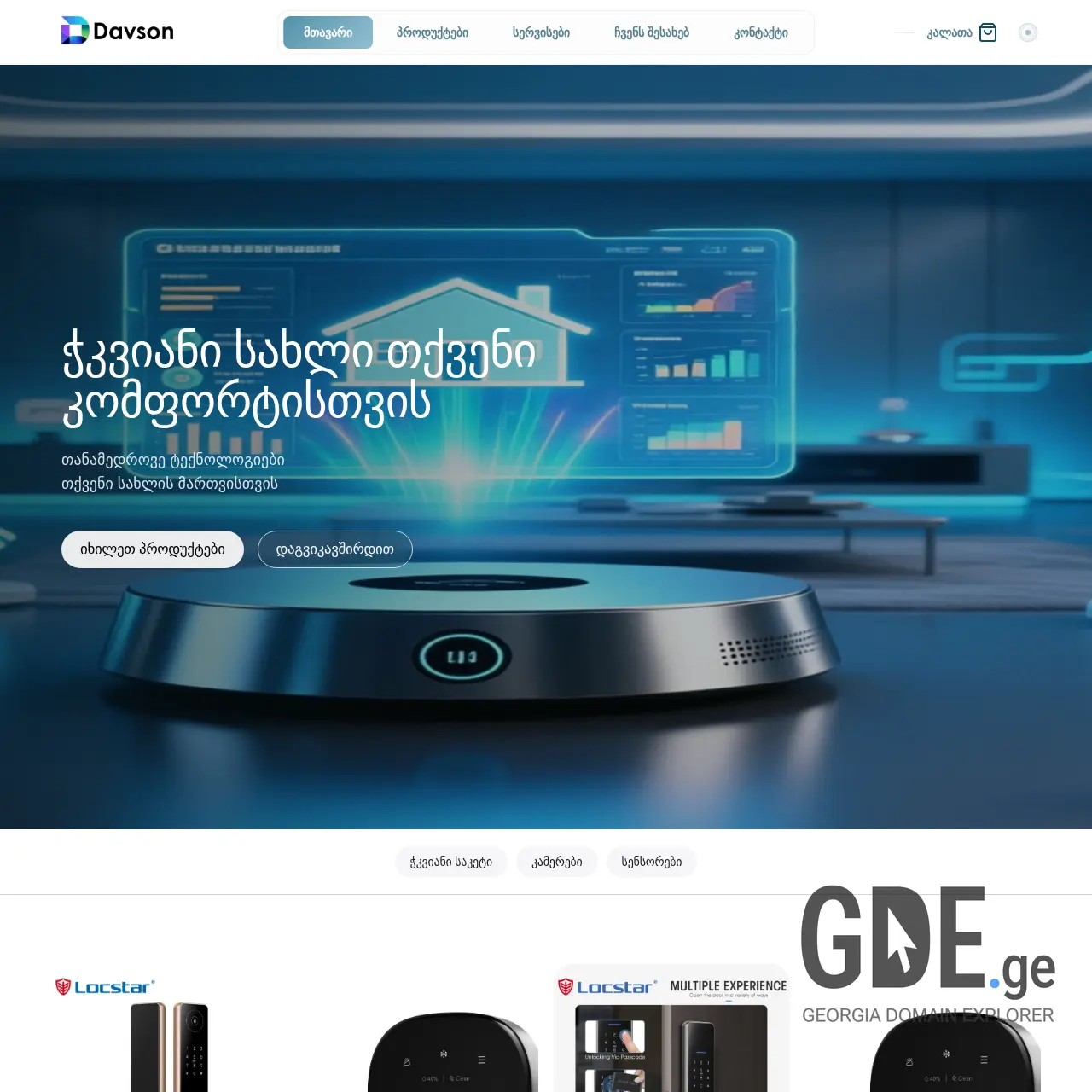 Screenshot of the site davson.ge at 2026-02-13