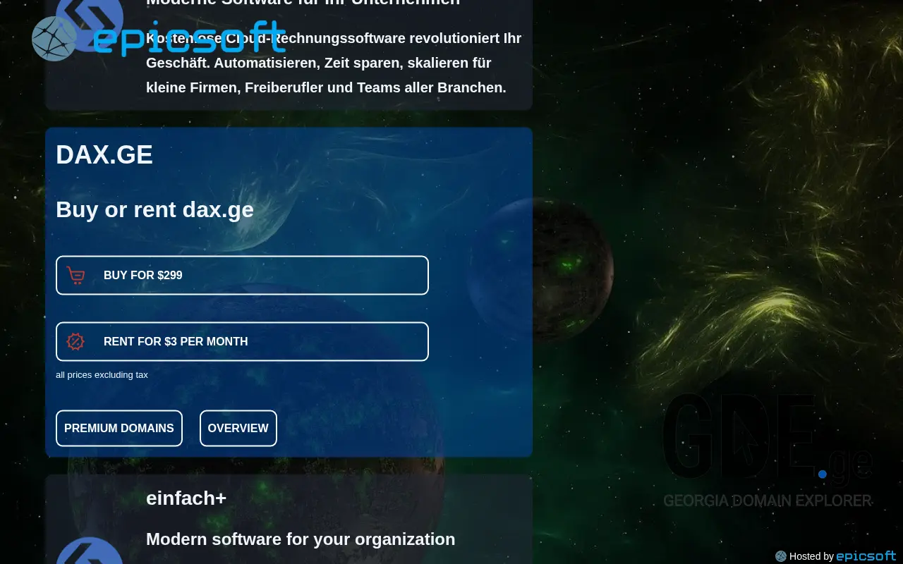 Screenshot of the site dax.ge at 2025-11-28