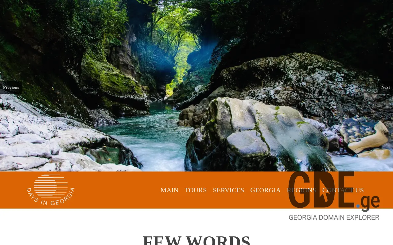 Screenshot of the site daysingeorgia.ge at 2025-11-28