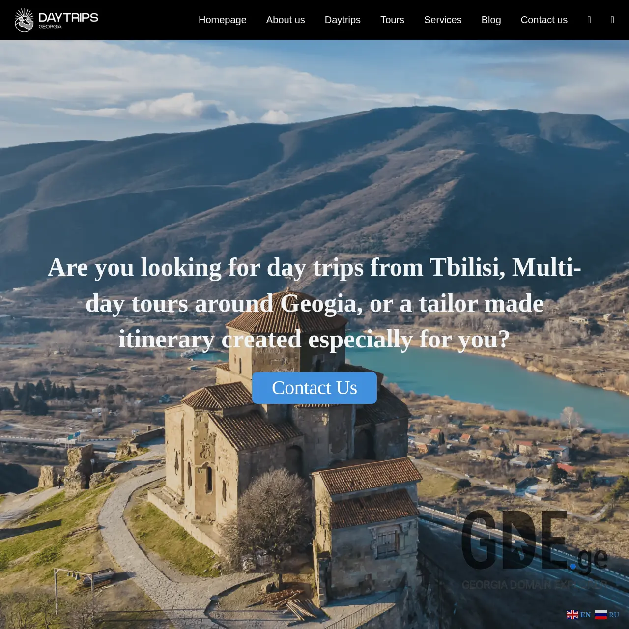 Screenshot of the site daytrips.ge at 2025-12-07
