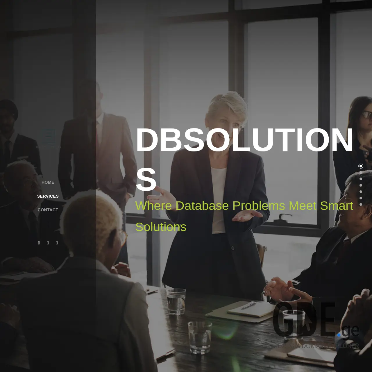 Screenshot of the site dbsolutions.ge at 2025-12-07