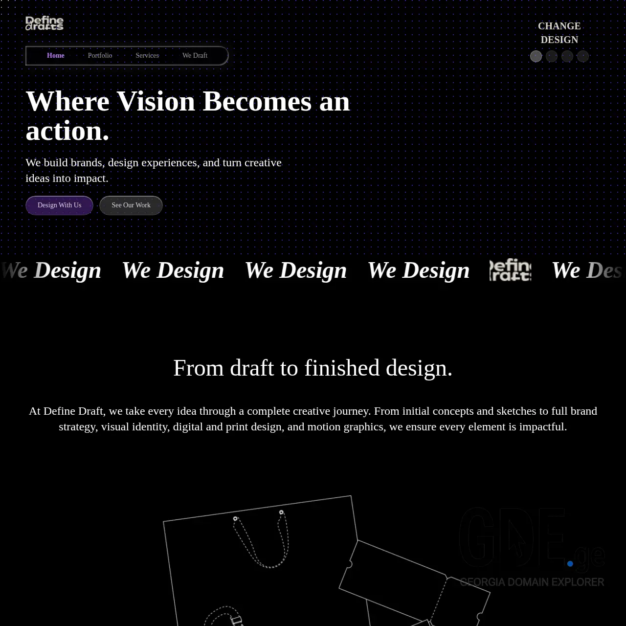 Screenshot of the site ddrafts.ge at 2025-12-12
