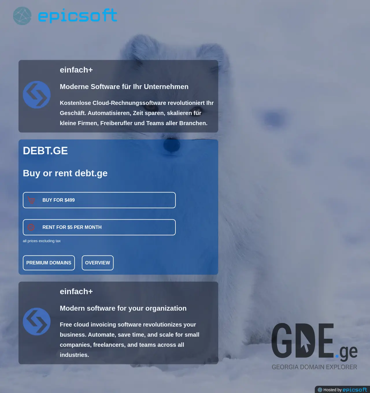 Screenshot of the site debt.ge at 2025-11-30