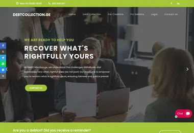 Скриншот debtcollection.ge