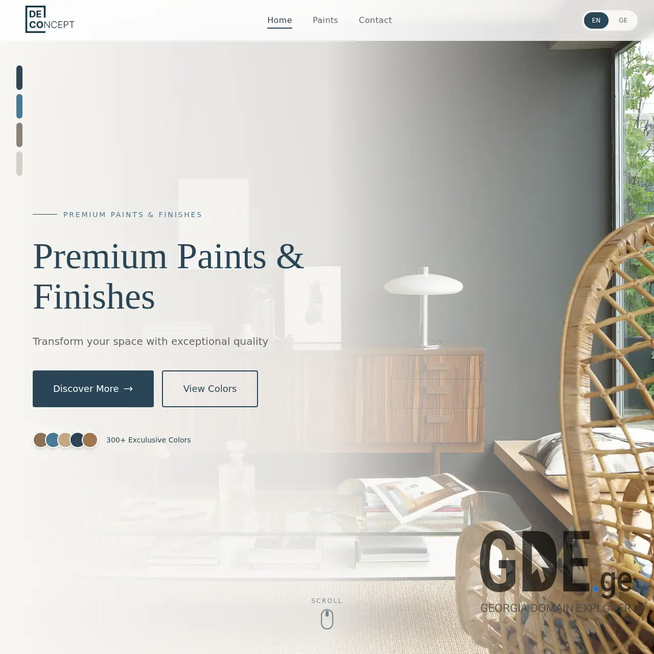 Screenshot of the site decoconcept.ge at 2025-12-09
