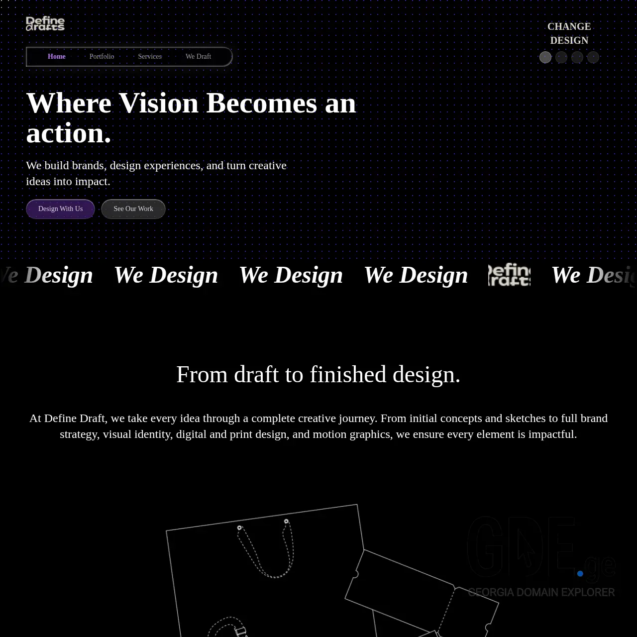Screenshot of the site definedrafts.ge at 2025-12-12