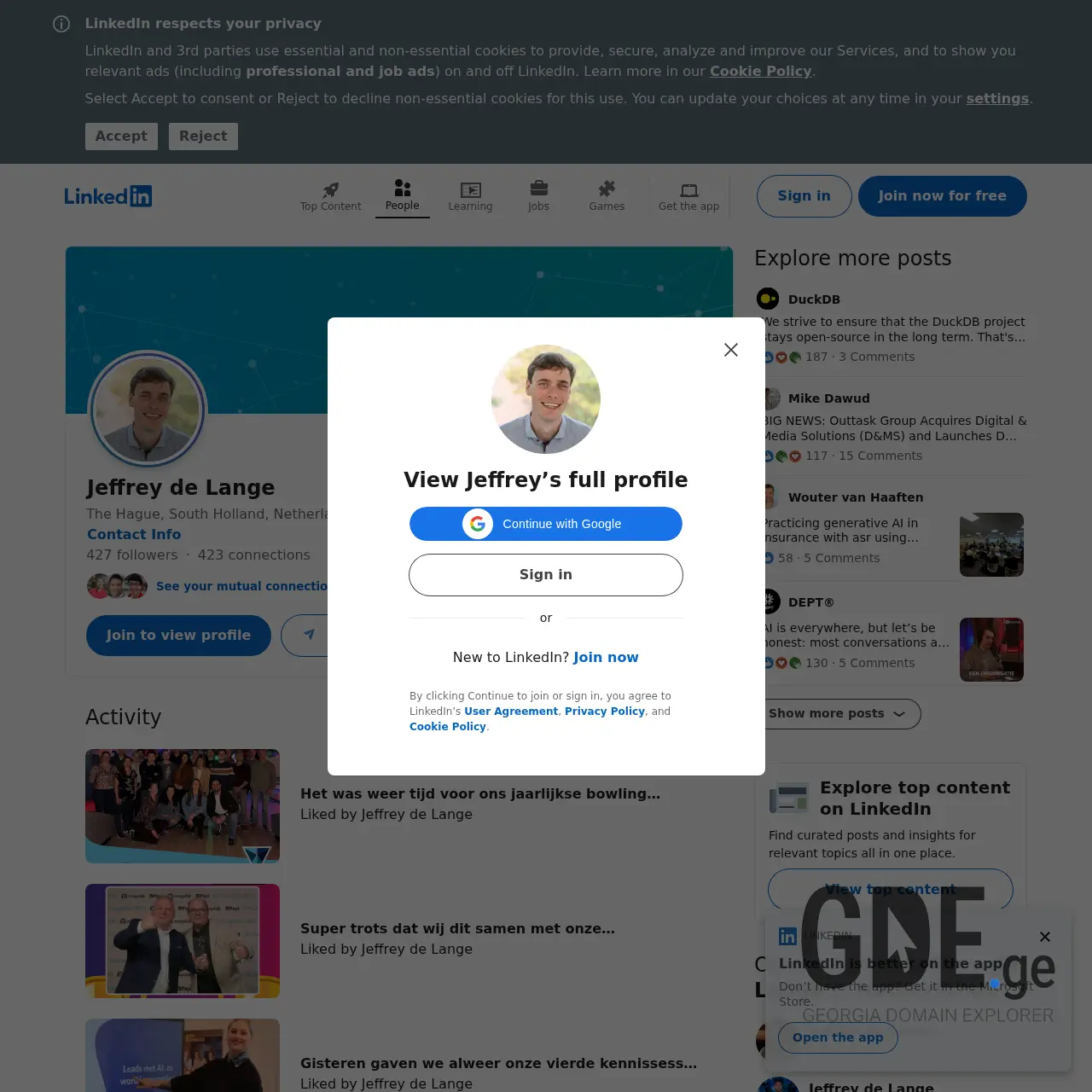 Screenshot of the site delan.ge at 2025-12-07