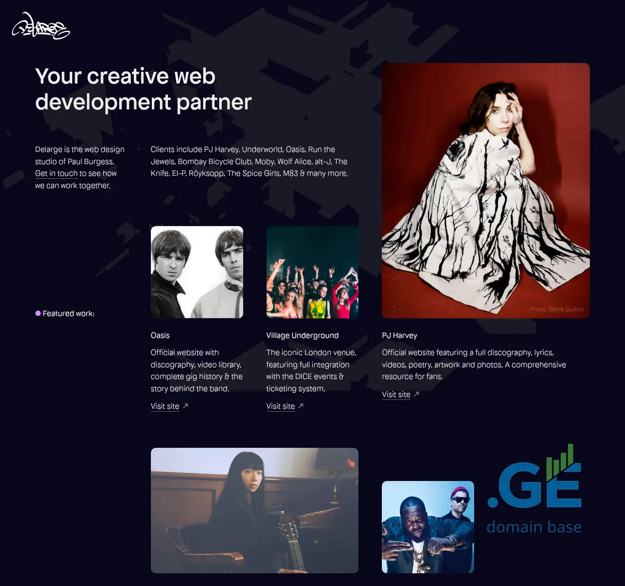 Screenshot of the site delar.ge at 2025-11-05