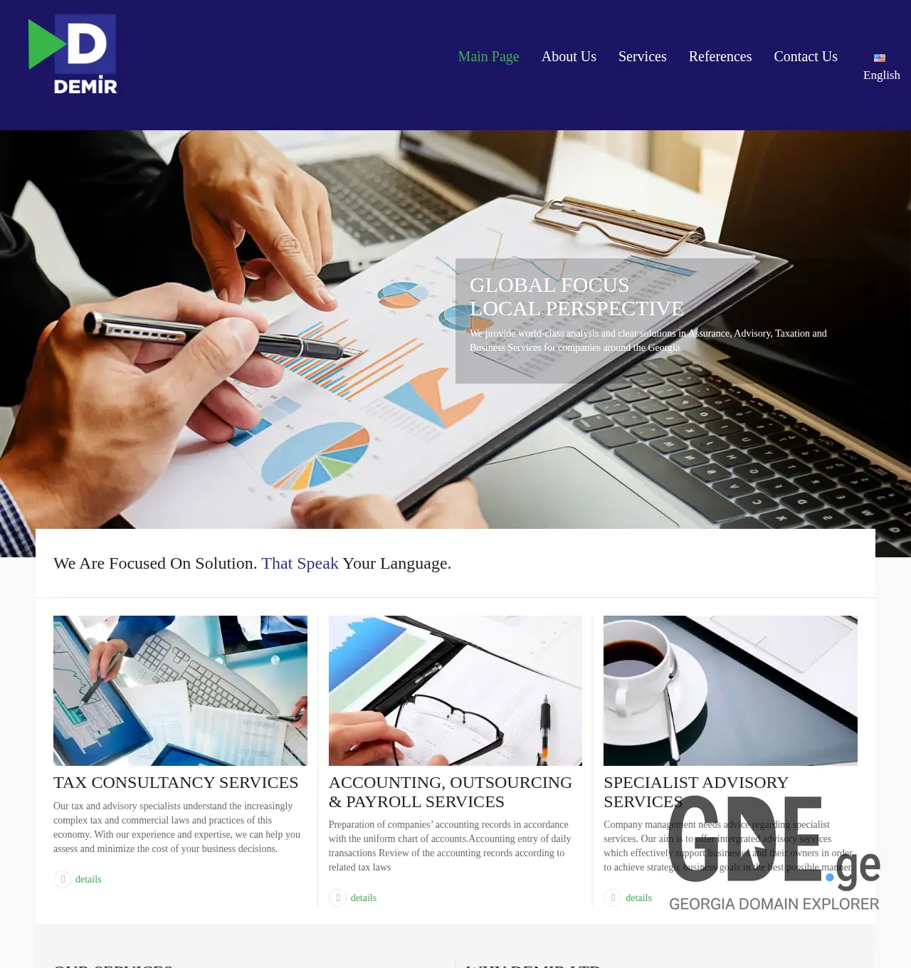 Screenshot of the site demir.ge at 2025-11-30