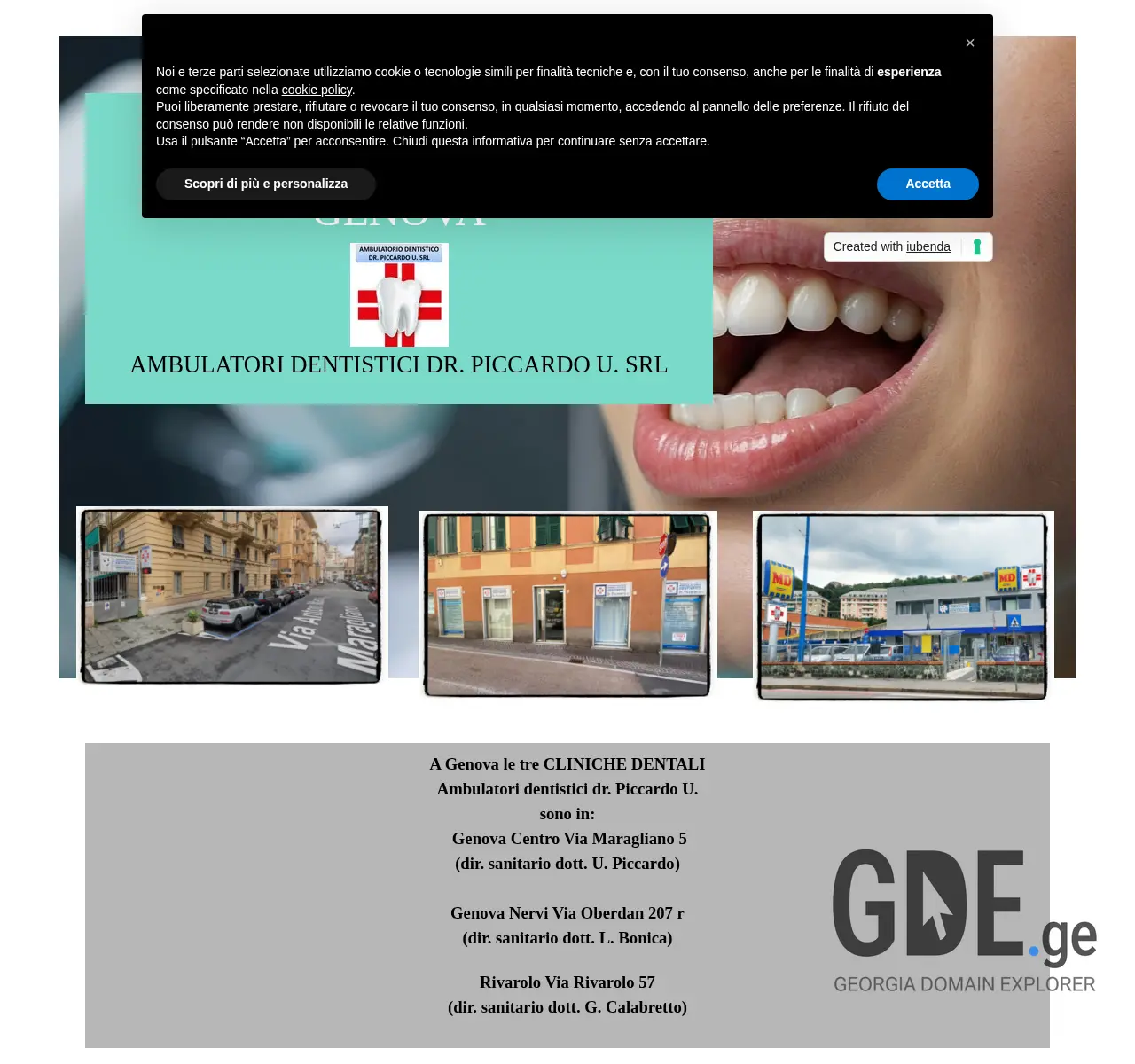 Screenshot of the site dentista.ge at 2025-11-27