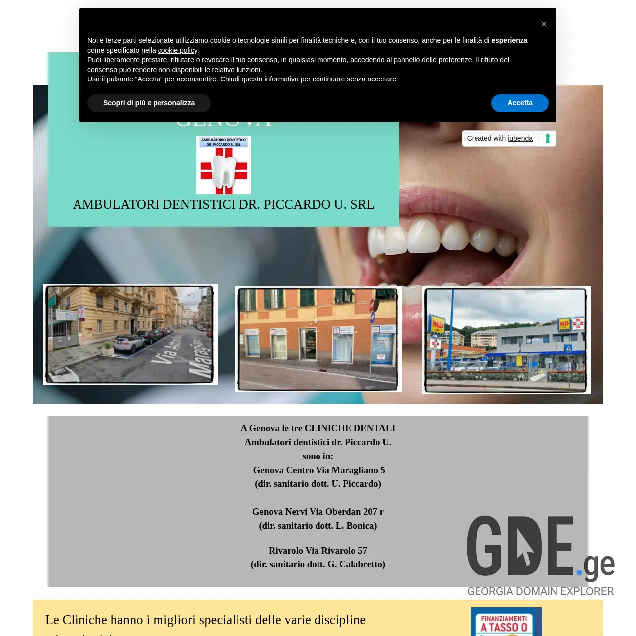 Screenshot of the site dentista.ge at 2025-12-19