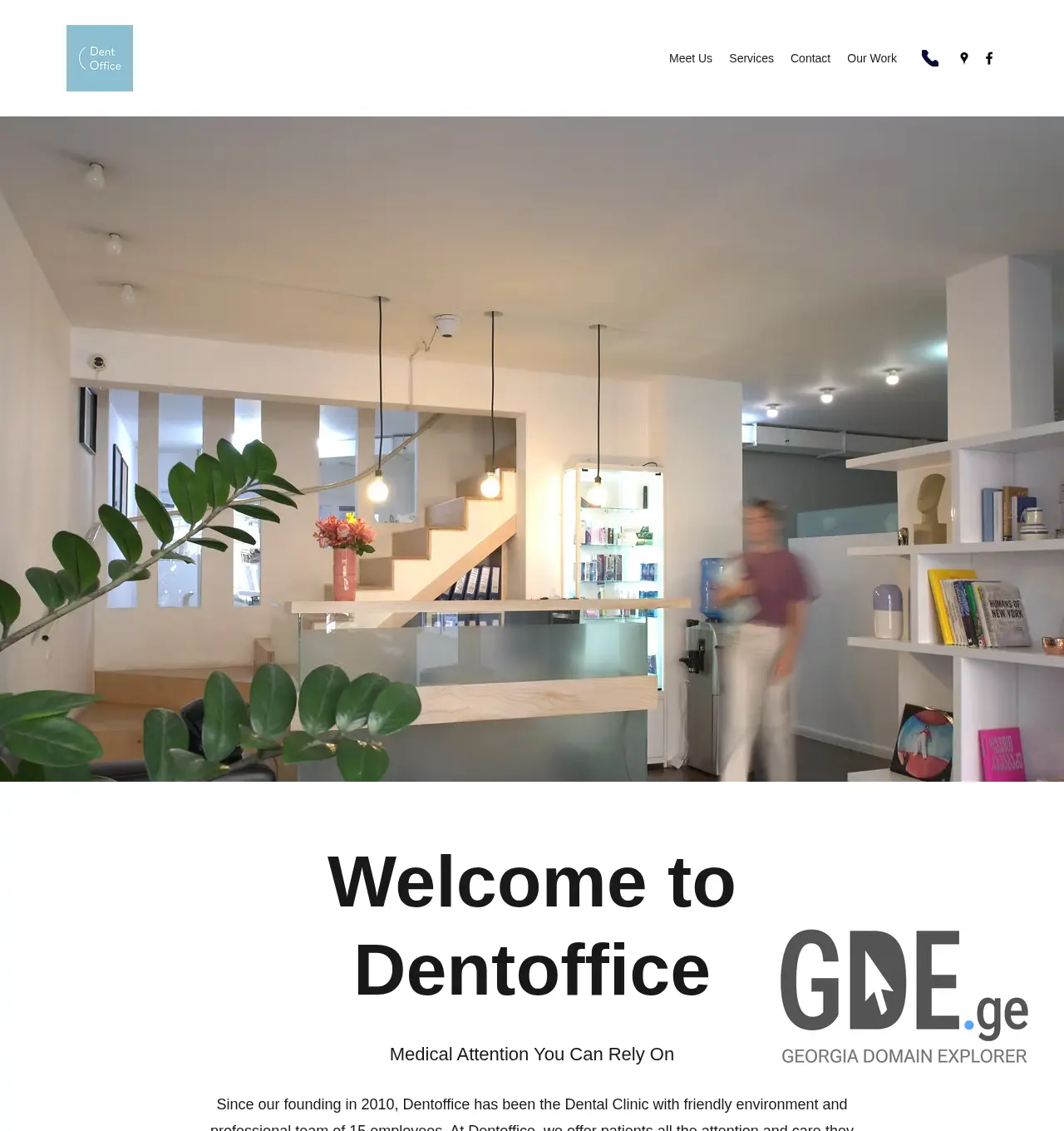 Screenshot of the site dentoffice.ge at 2025-11-30