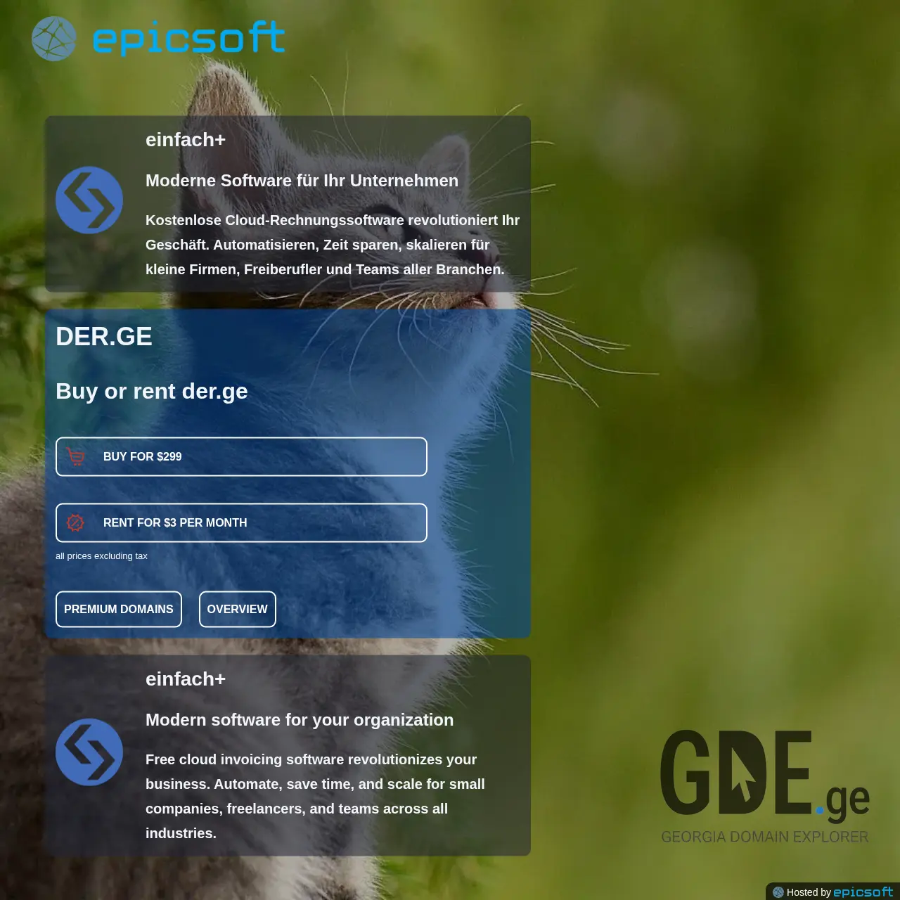 Screenshot of the site der.ge at 2025-12-19