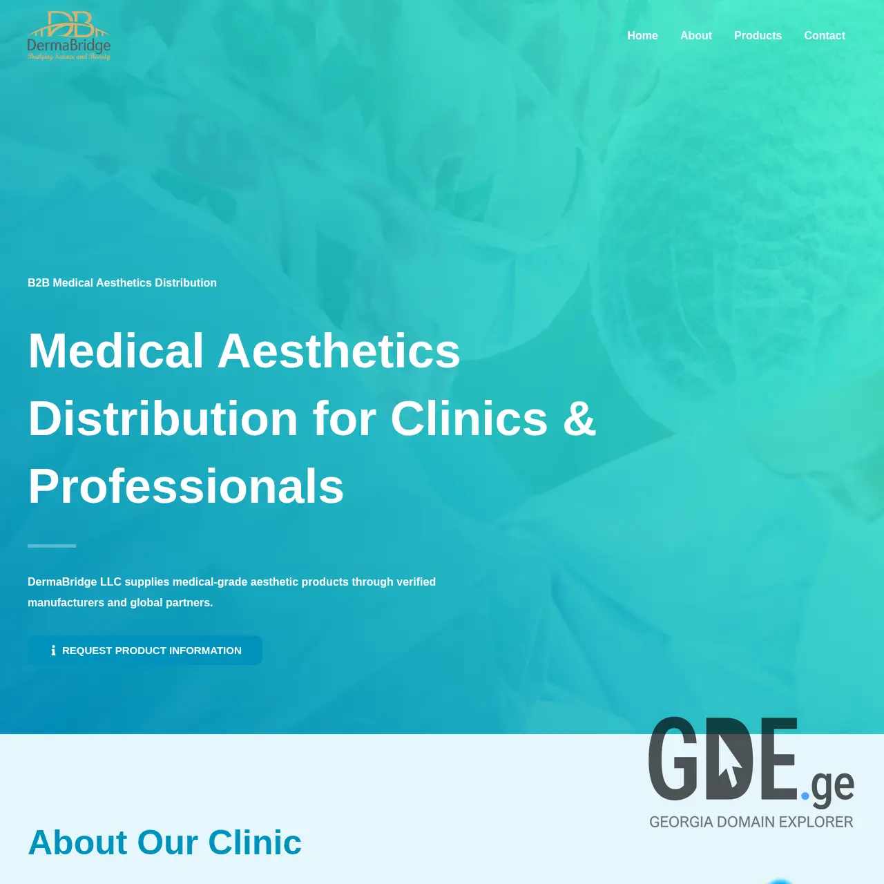 Screenshot of the site dermabridge.ge at 2026-02-06