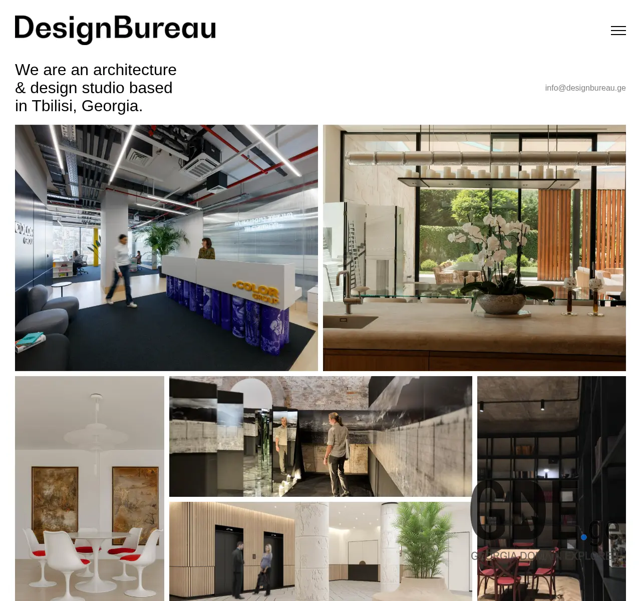 Screenshot of the site designbureau.ge at 2025-11-27