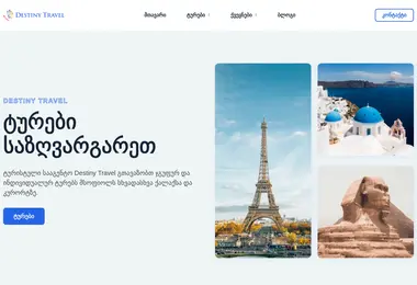 Screenshot of destinytravel.ge