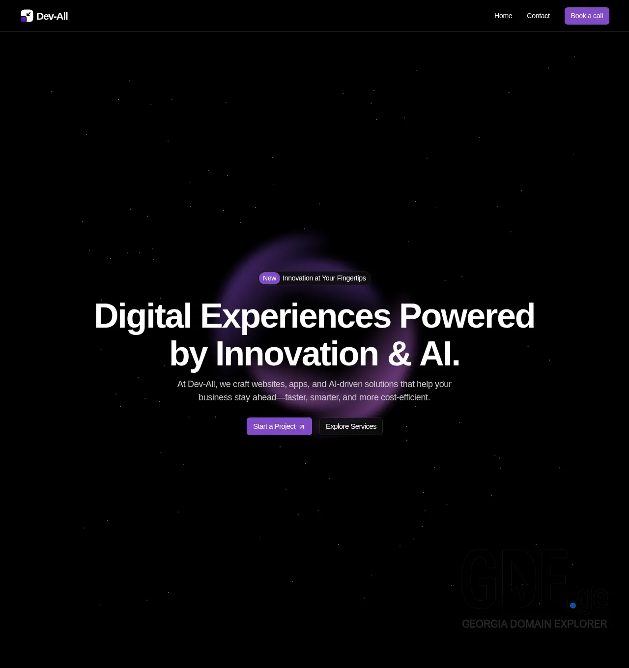 Screenshot of the site devall.ge at 2025-12-06