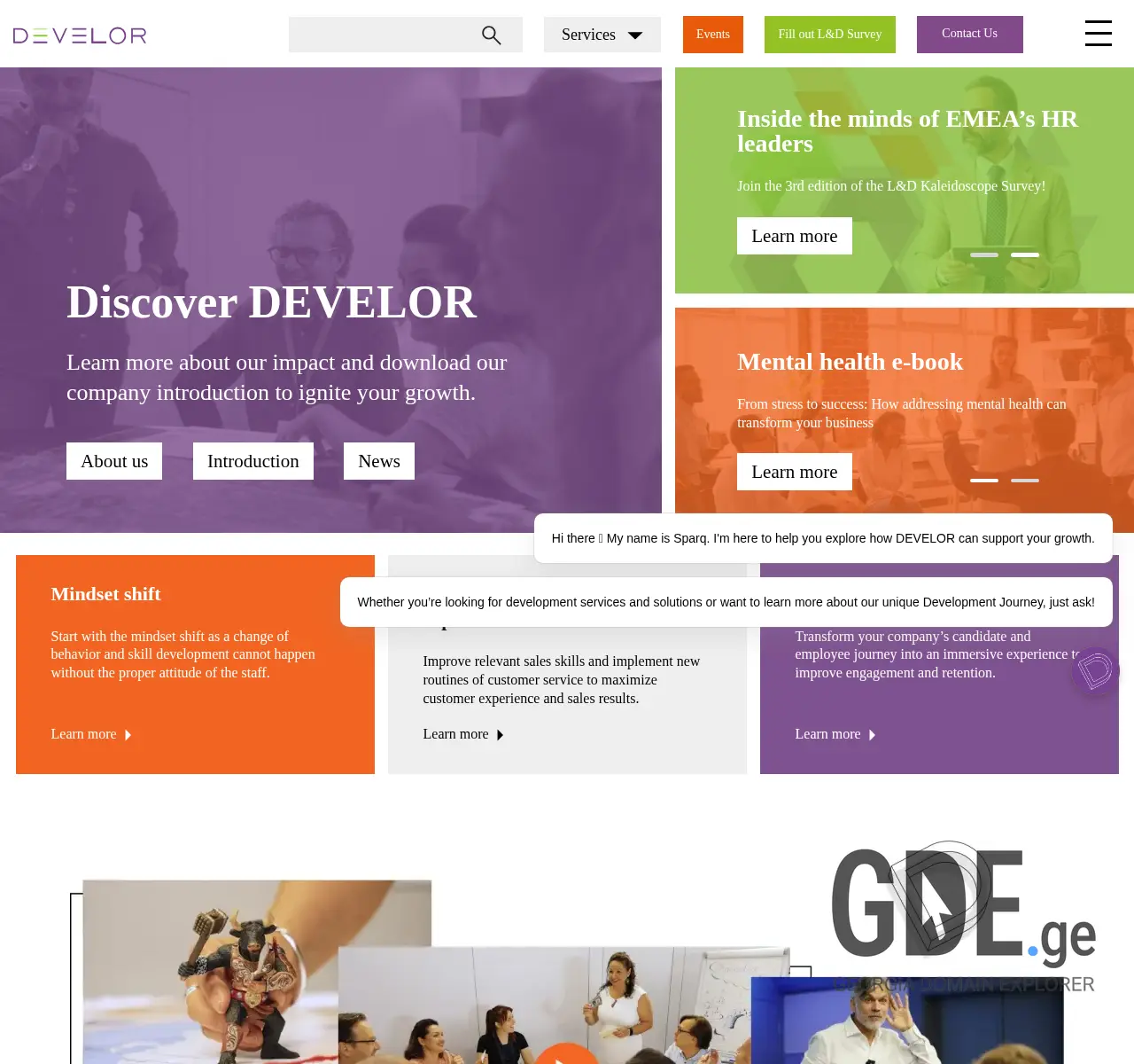Screenshot of the site develor.ge at 2025-11-27