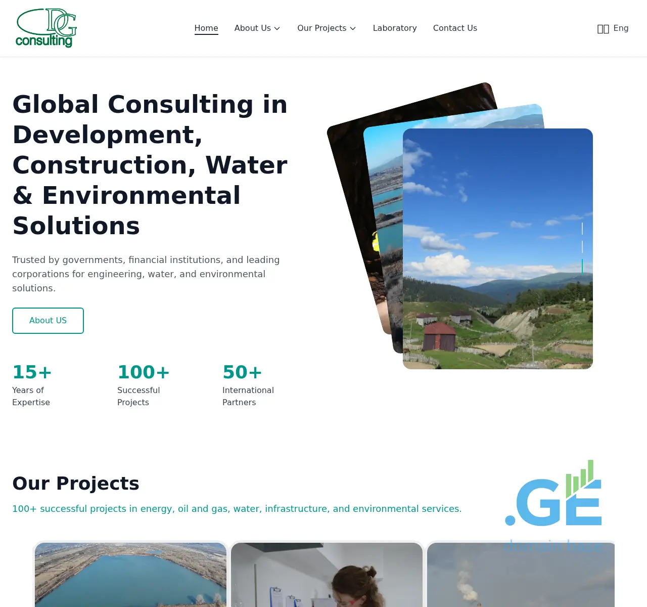 Screenshot of the site dgcons.ge at 2025-10-24