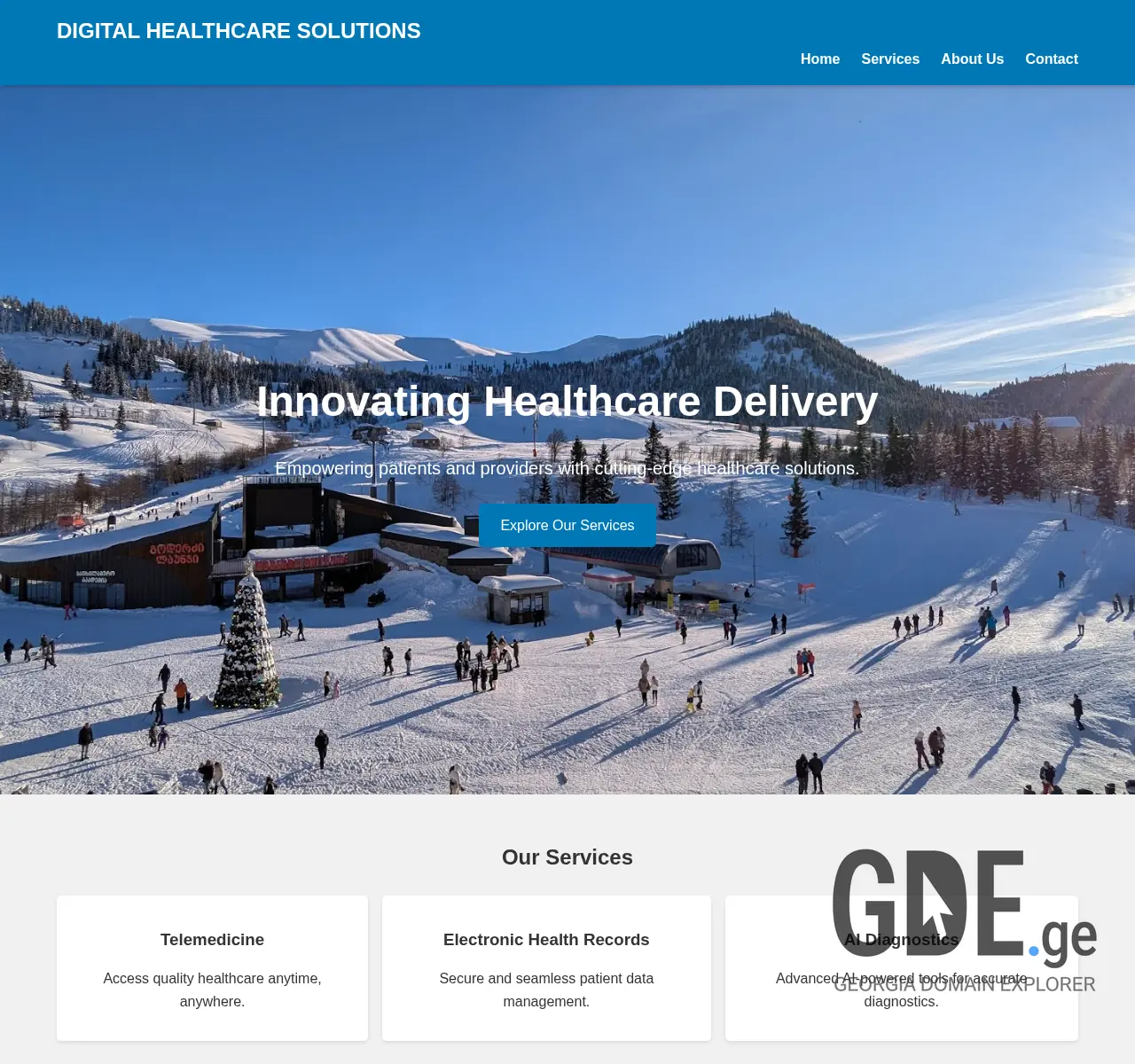 Screenshot of the site dhs.ge at 2025-11-27