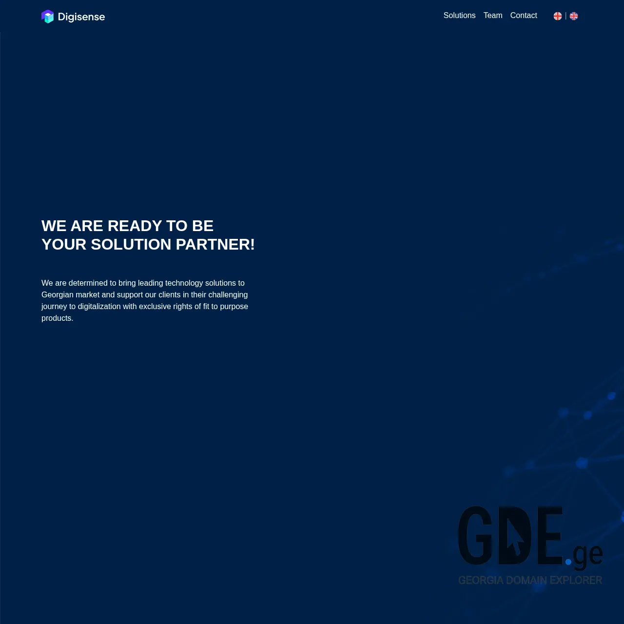 Screenshot of the site digisense.ge at 2025-12-07