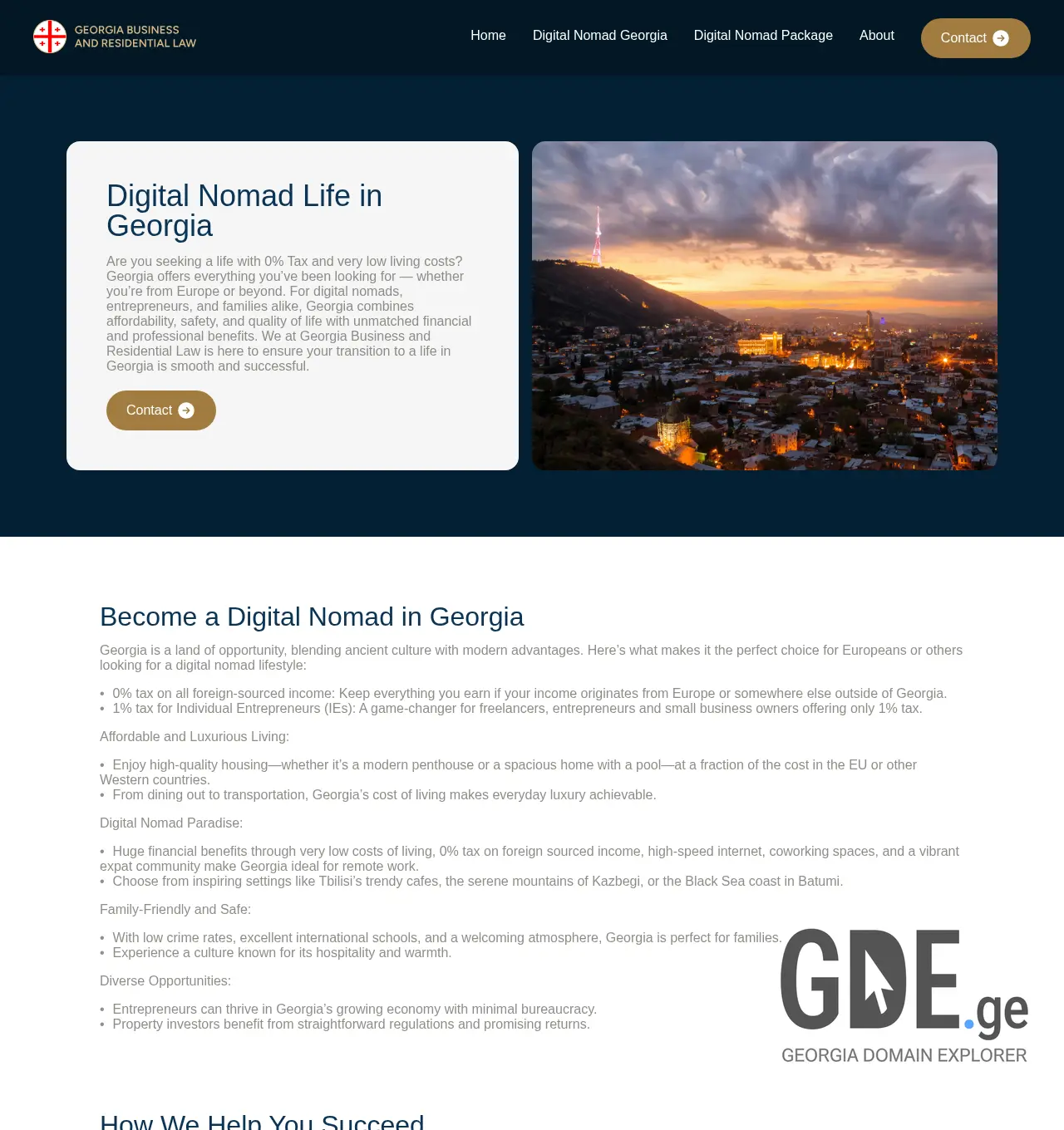 Screenshot of the site digitalnomad.ge at 2025-11-30