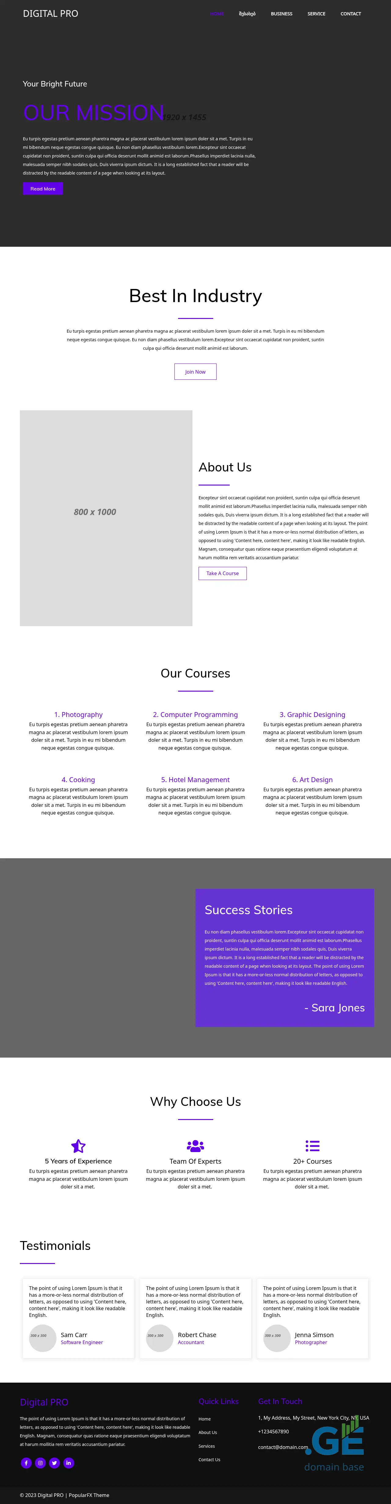 Screenshot of the site digitalpro.ge at 2025-10-05