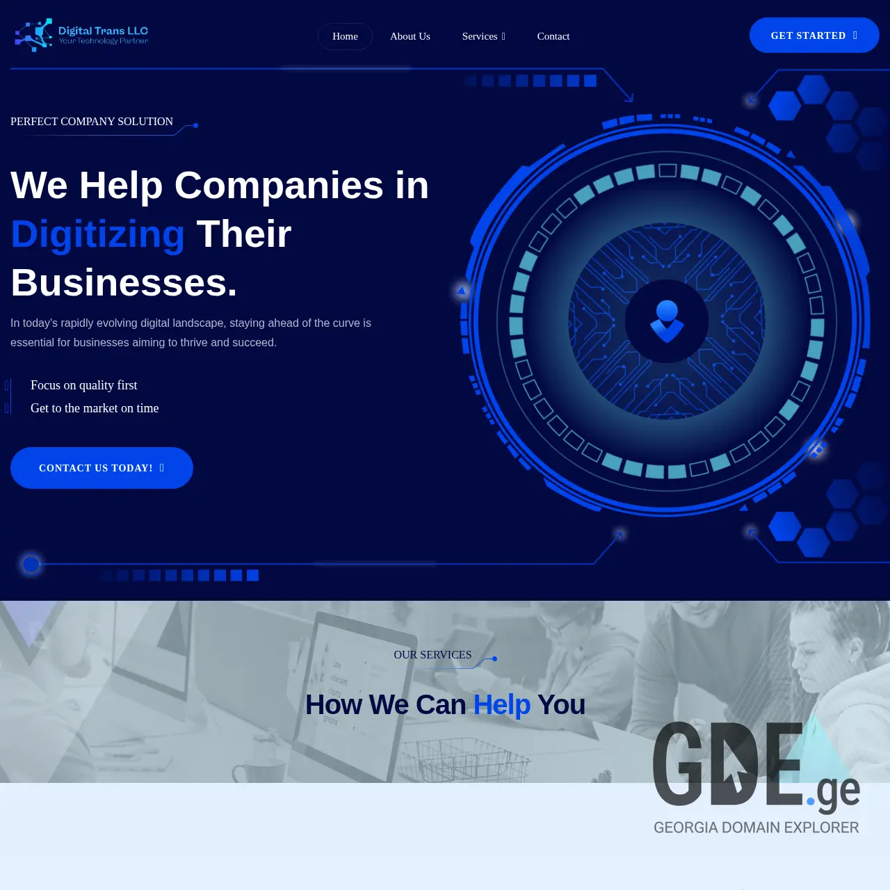 Screenshot of the site digitaltrans.ge at 2025-12-07