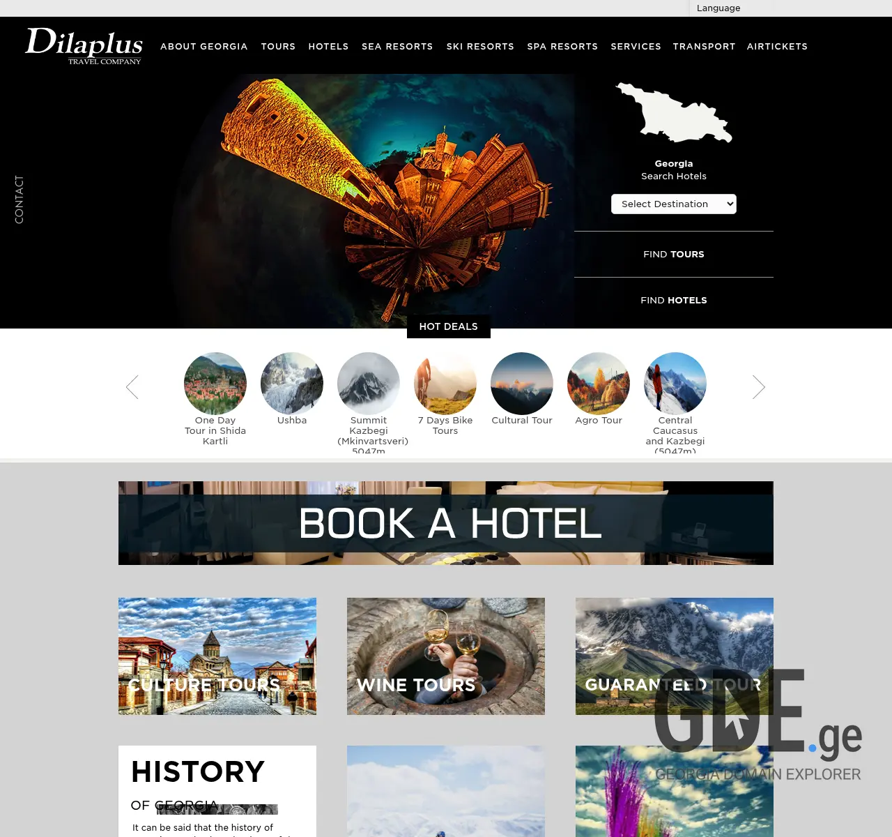 Screenshot of the site dilaplus.ge at 2025-11-25