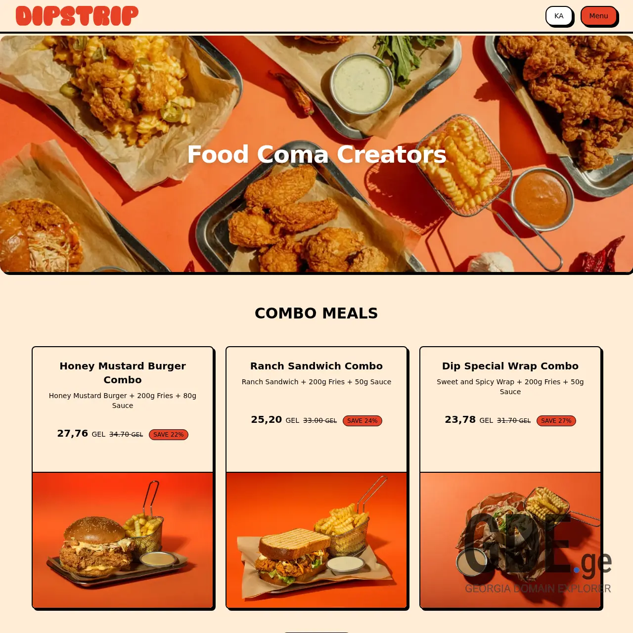 Screenshot of the site dipstrip.ge at 2025-12-07
