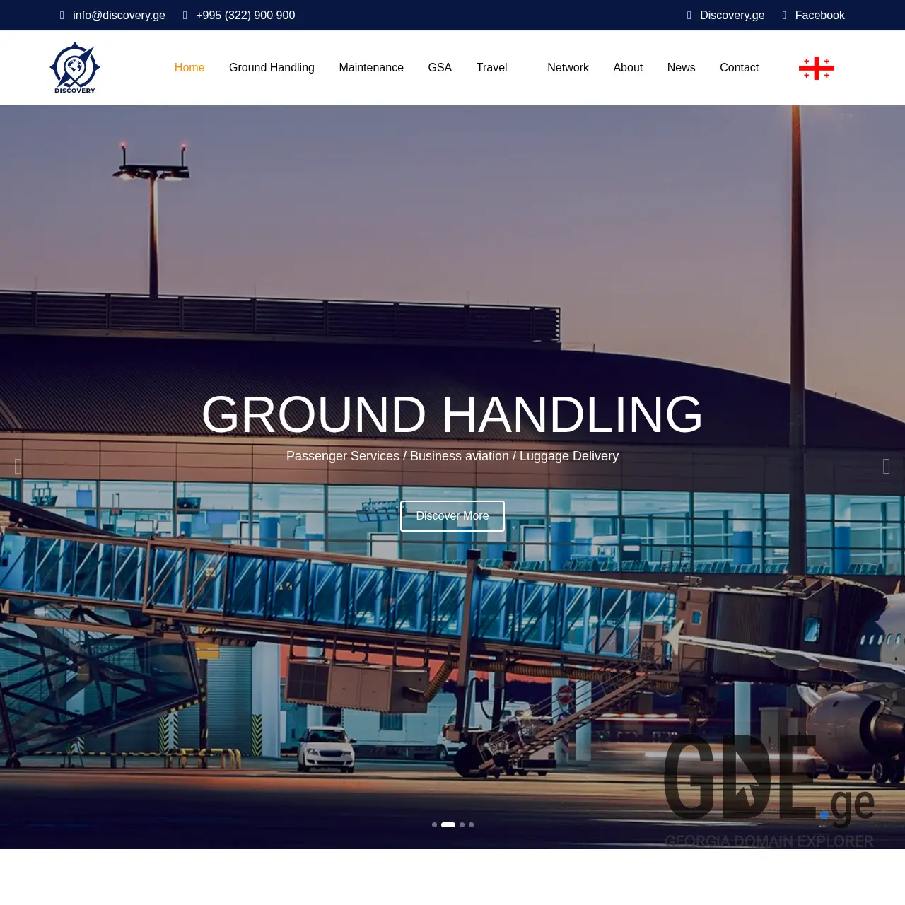 Screenshot of the site discoverygroup.ge at 2025-12-07