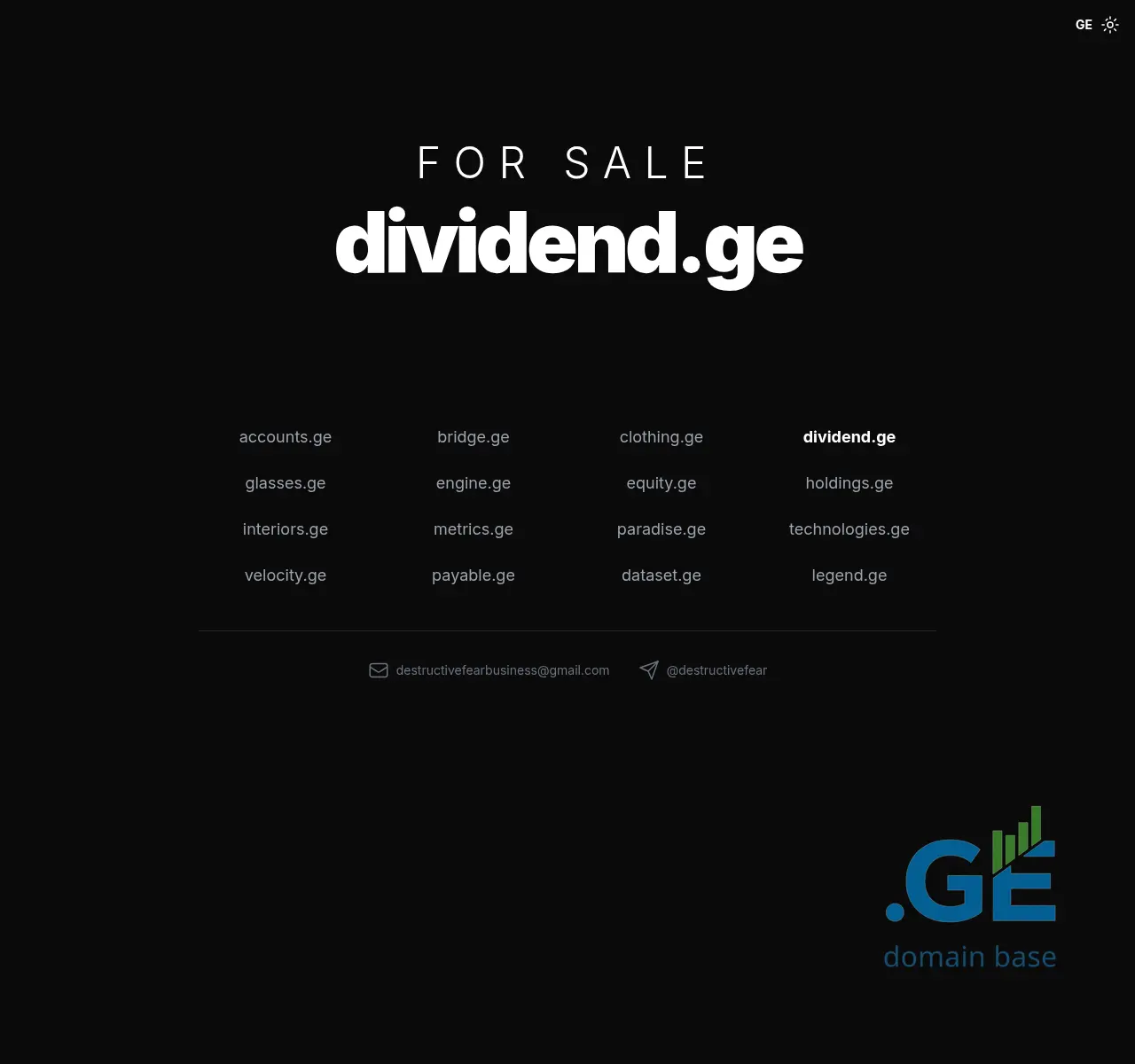 Screenshot of the site dividend.ge at 2025-11-11