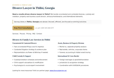 divorcelawyer.ge-ის ეკრანის სურათი