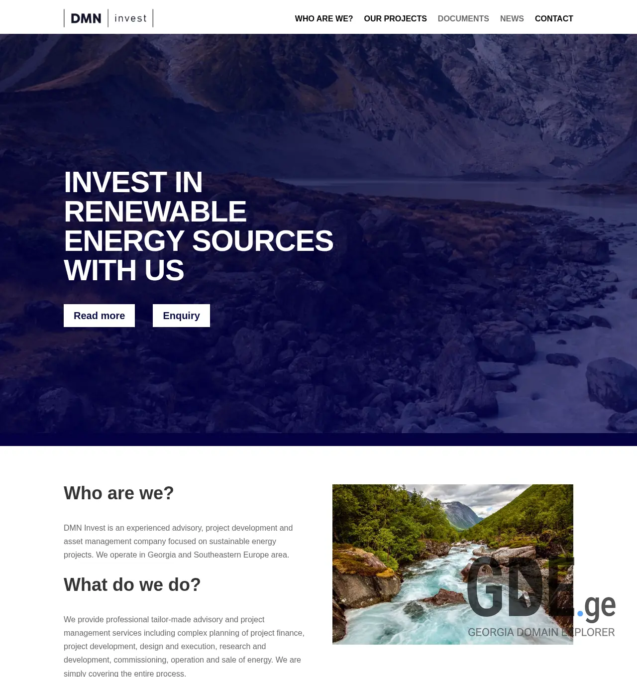 Screenshot of the site dmn.ge at 2025-11-30