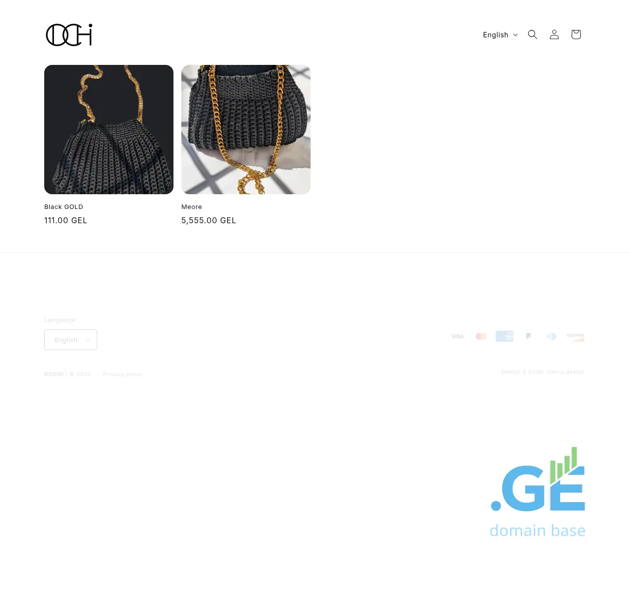 Screenshot of the site dochi.ge