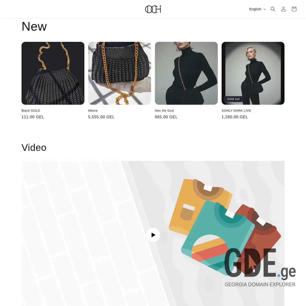 Screenshot of the site dochi.ge at 2025-12-15