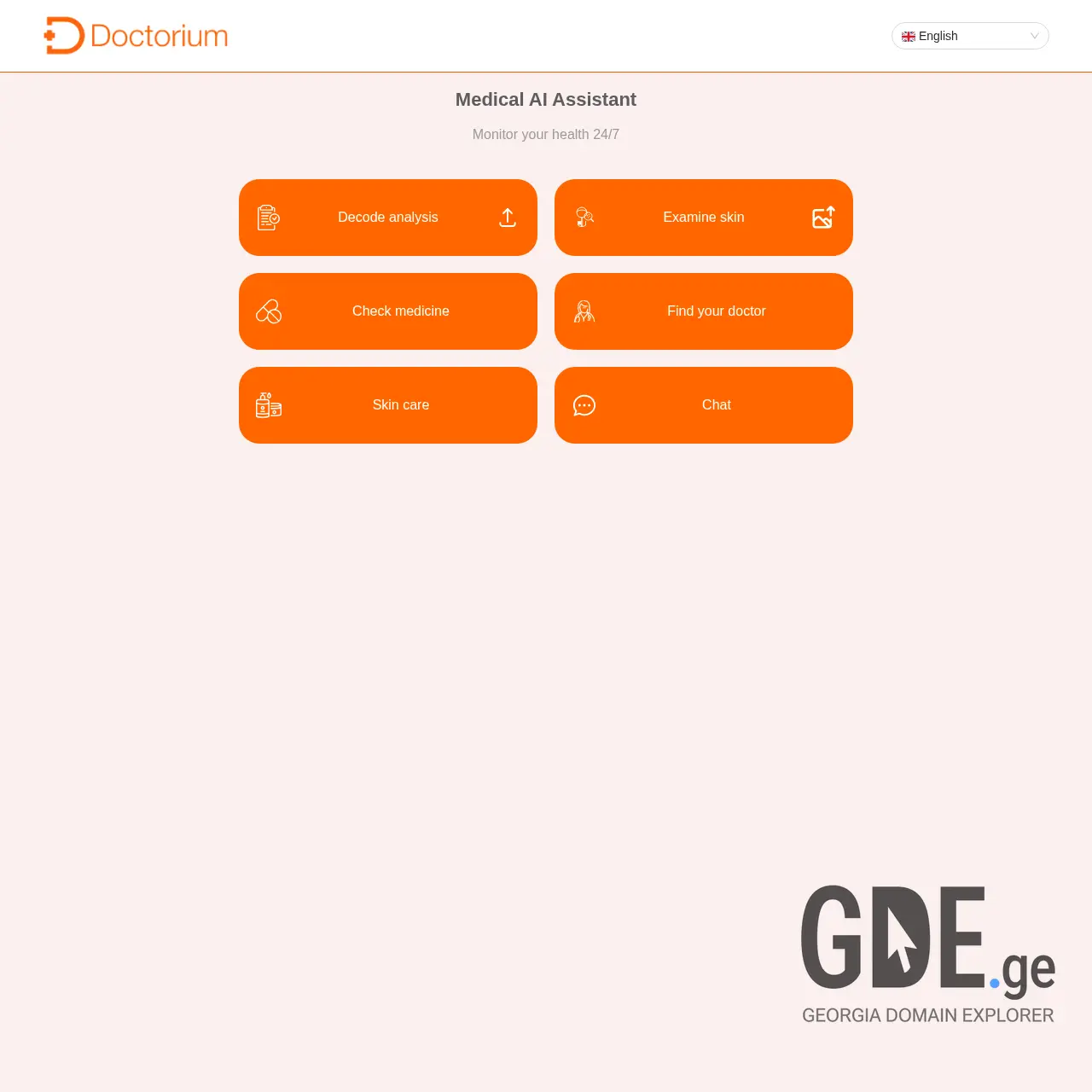 Screenshot of the site doctorium.ge at 2025-12-07