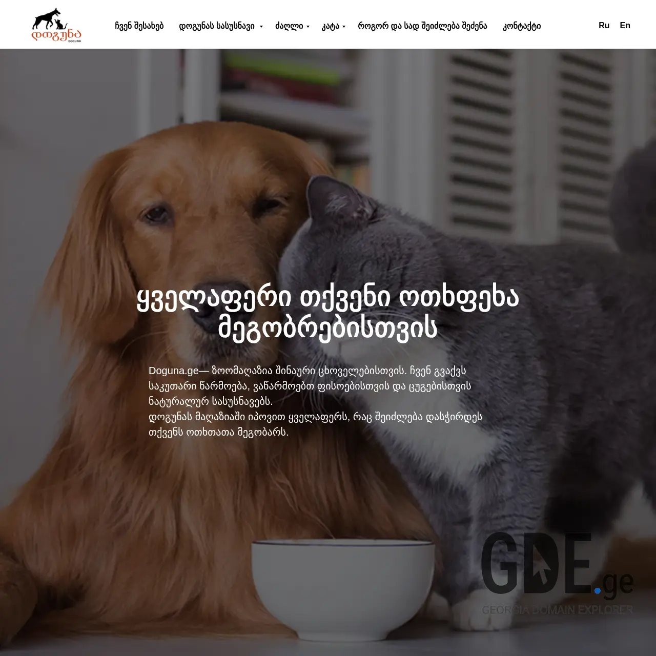 Screenshot of the site doguna.ge at 2025-12-07