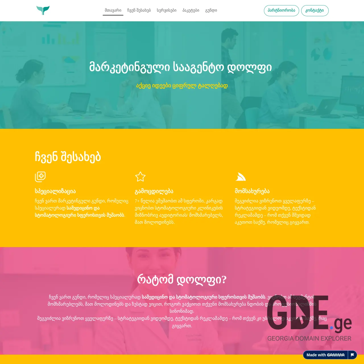 Screenshot of the site dolphy.ge at 2025-12-07