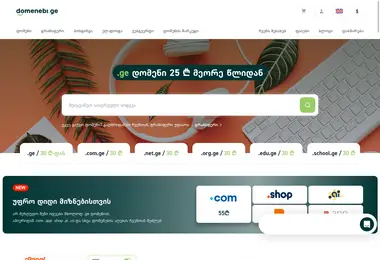Скриншот domenebi.ge