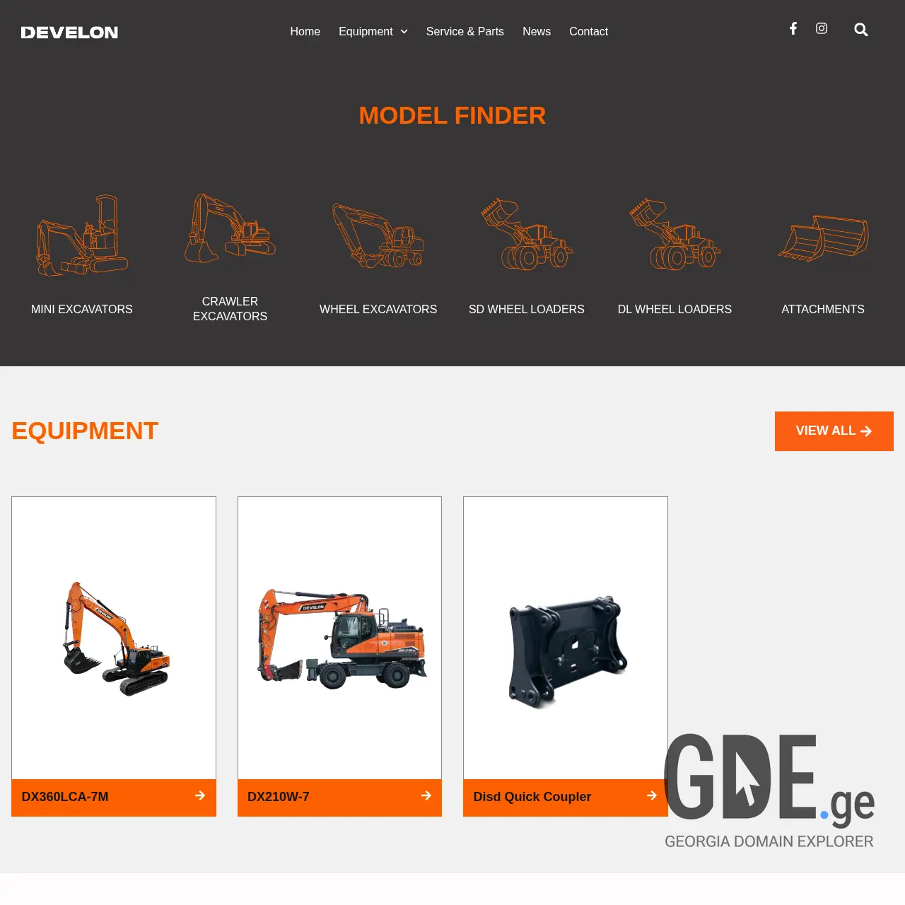 Screenshot of the site doosan.ge at 2026-02-27